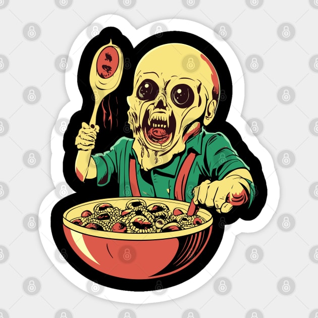 Cereal Bowl Monster Cereal I Love Cereal Vintage Cereal Box Sticker by Outrageous Flavors